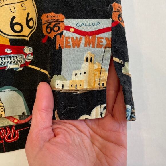 High Seas Trading Co. Route 66 Landmarks Button Down Short Sleeve Hawaiian, L - Picture 9 of 14